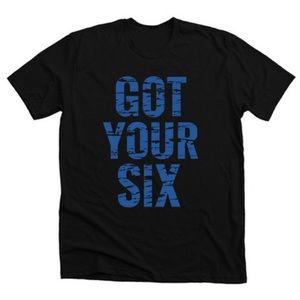 Got Your Six Unisex Black Poly/Cotton T-Shirt